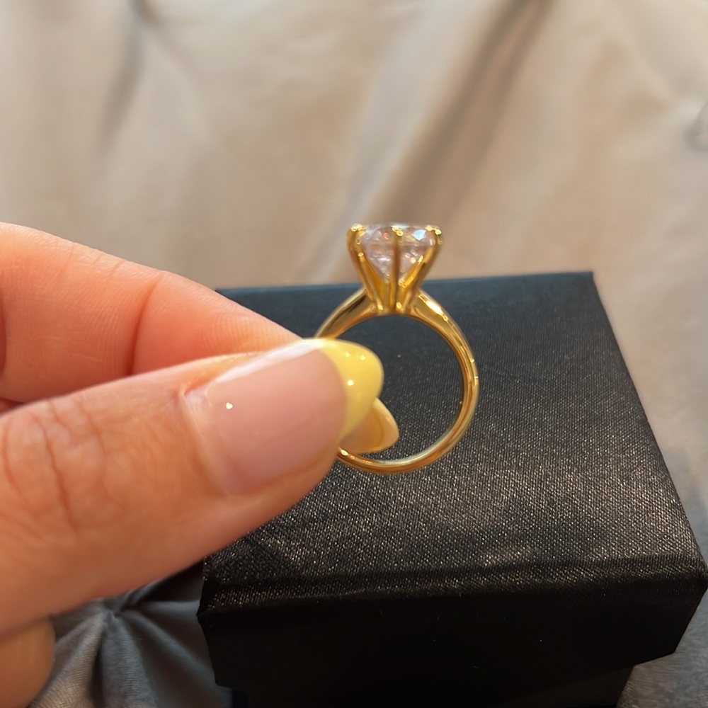 Round Solitaire Engagement Ring - image 5